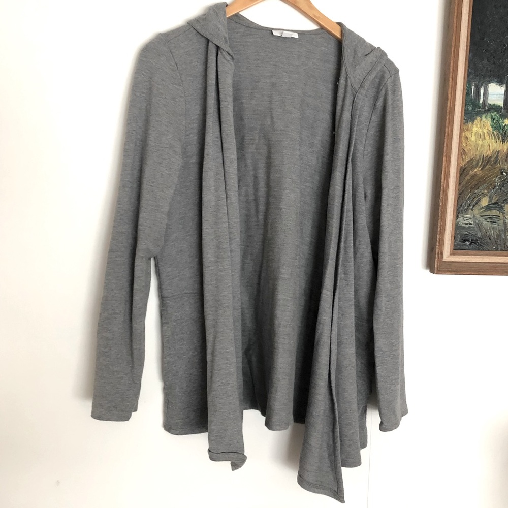 Pure Jill open front cardigan with hood